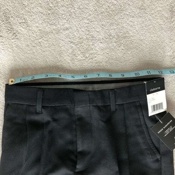 Claiborne Boys Gabardine Pleated Black Dress Pants - Picture 11 of 11